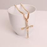 Collana con scatola crittografata con pendente a forma di croce di strass da 10 pezzi