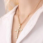 Collana con scatola crittografata con pendente a forma di croce di strass da 10 pezzi