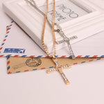 Collana con scatola crittografata con pendente a forma di croce di strass da 10 pezzi