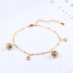 Bracciale tutto-fiammifero regolabile con zirconi e perline da donna alla moda Bracciale placcato in oro per matrimonio sposa (oro)