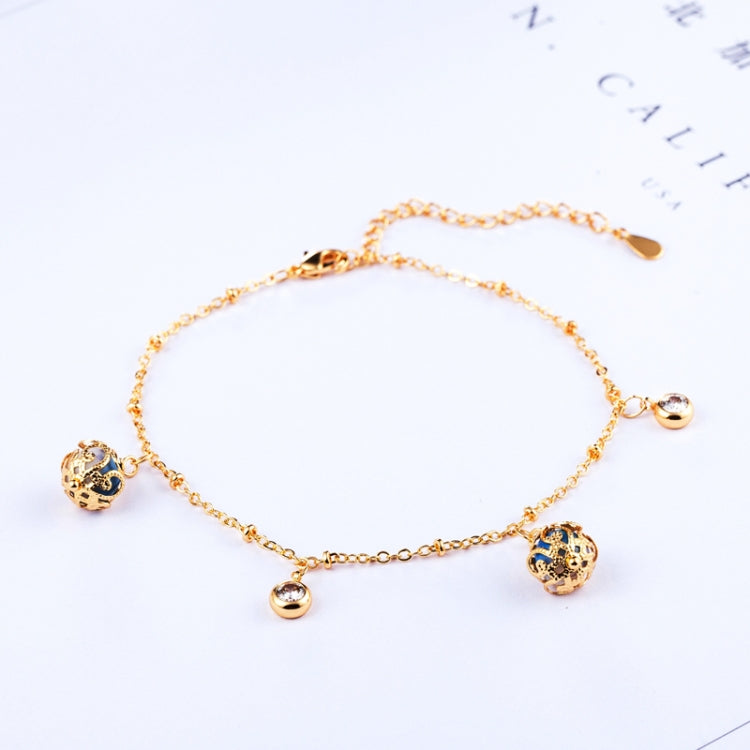 Bracciale tutto-fiammifero regolabile con zirconi e perline da donna alla moda Bracciale placcato in oro per matrimonio sposa (oro)
