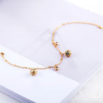 Bracciale tutto-fiammifero regolabile con zirconi e perline da donna alla moda Bracciale placcato in oro per matrimonio sposa (oro)
