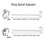 Strumenti di ridimensionamento del riduttore del riduttore della dimensione dell'anello da 5 mm 10 cm Regolatore a spirale dell'anello per maschio, 5mm
