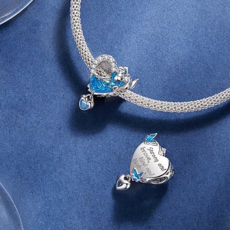 SCC2533 Collana in argento sterling S925 Accessori ciondolo Prom Girl a forma di cuore Perline fai da te, SCC2533
