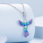 BSC880 S925 Sterling Silver Colorful Gradient Phoenix Ciondolo Accessori Braccialetto fai da te Perline, BSC880