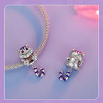 SCC2529 Sterling Silver S925 Fantasy Magic Cat Ciondolo Accessori Bracciale fai da te Perline, SCC2529