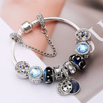 Braccialetti con perline di moda stile etnico Boho cielo blu stella luna da 18 cm, 18cm