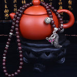 Bracciale con perline di granato accessorio per gioielli di moda, Garnet, Blue Sandstone & Calabash, Red Agate & Buddha Head, Aquamarine & Longevity Lock, White Jade, Pink Crystal & Cat, Pink Crystal & Elephant & Fish, Red Agate & Elephant             ...