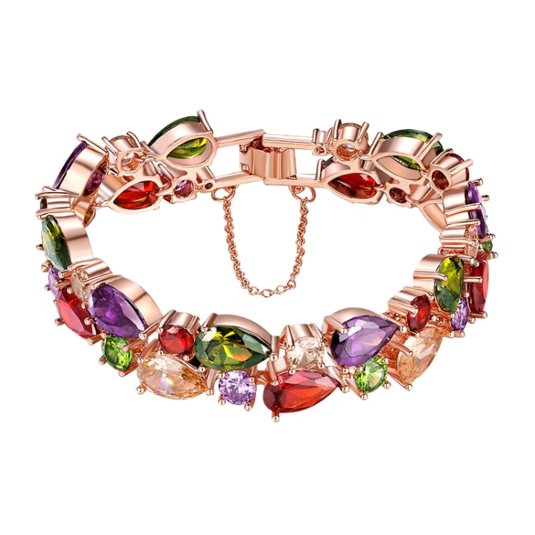 Braccialetti con perline colorate in oro rosa Mona Lisa da 16 cm, 16cm