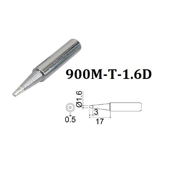 Punta di ricambio per stilo saldante 900M-T-1.6D, 1.6mm, HAKKO