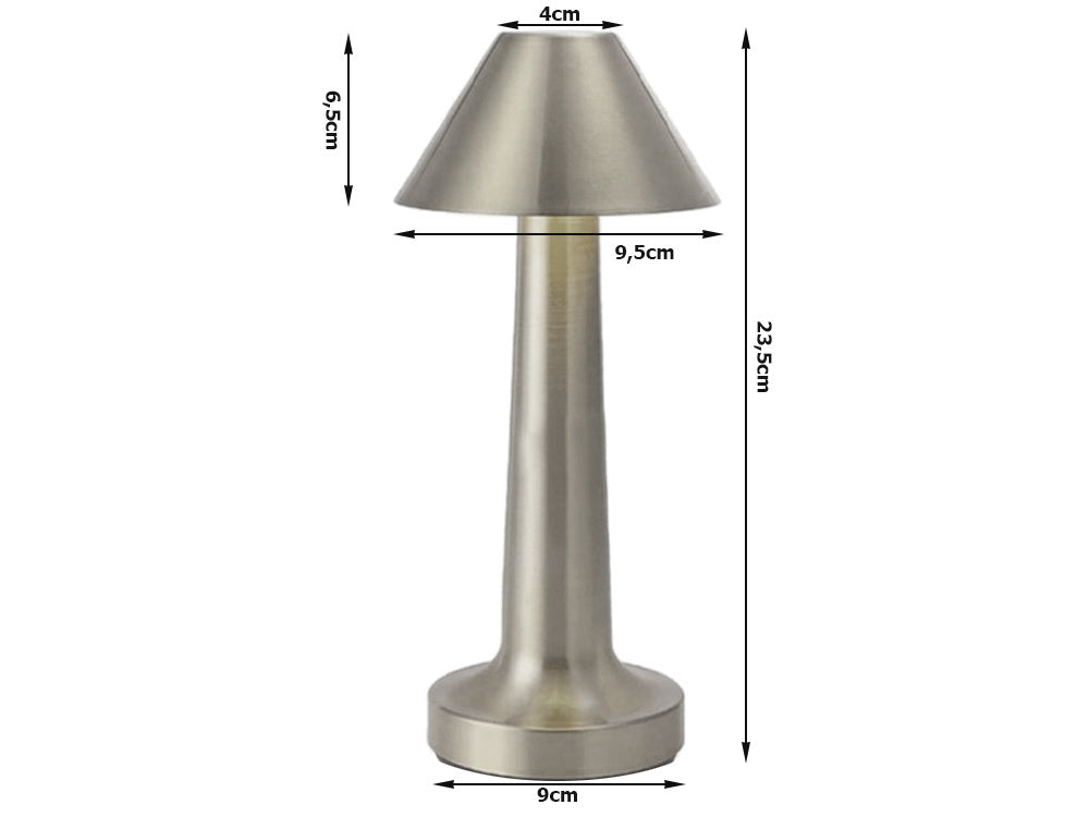 Lampada da tavolo dimmerabile color argento 1208_S 5907451356890 K298