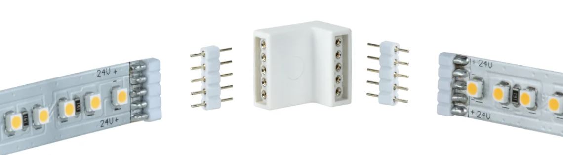 Connettore angolare per strisce LED 5 pin Paulmann - confezione da 4 4000870706152 15S08 K492