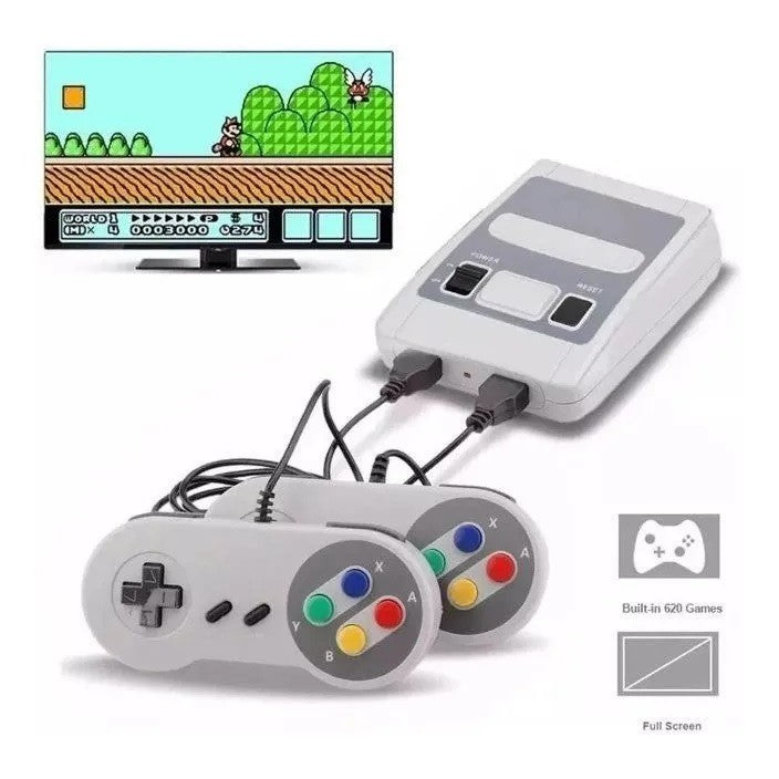 Mini console con giochi classici retro 620in1 8 bit con 2 controller 8719326080239 K543