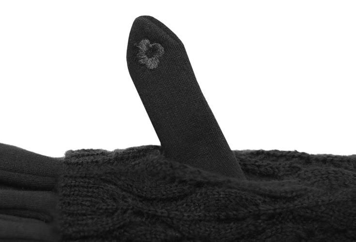 Guanti touchscreen neri con copertura termica in tessuto rimovibile taglia unica Unisex  Iso Trade 5902802908933 00006413 K617