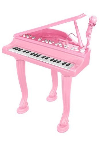 Tastiera elettronica rosa per bambini con microfono e ingresso AUX 3.5mm per telefono 5902802917935 00011405 Iso Trade K712