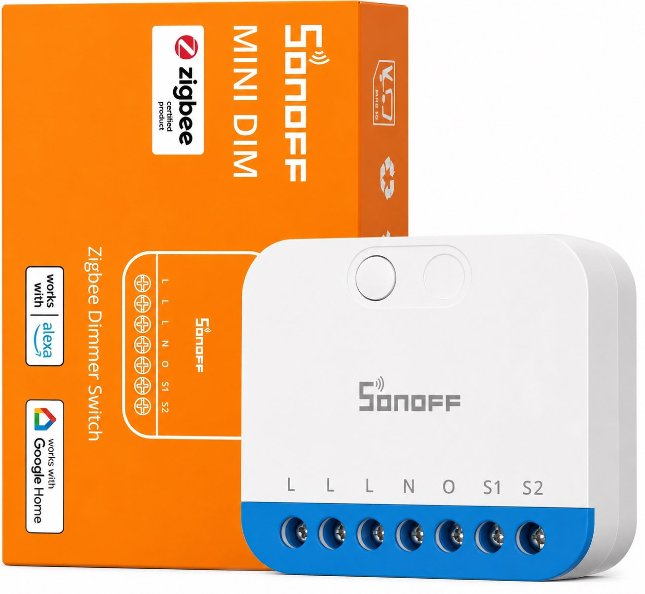 Dimmer smart Sonoff MINI-ZBDIM Zigbee 3.0 da incasso  6979033600010  MINI-ZBDIM K828