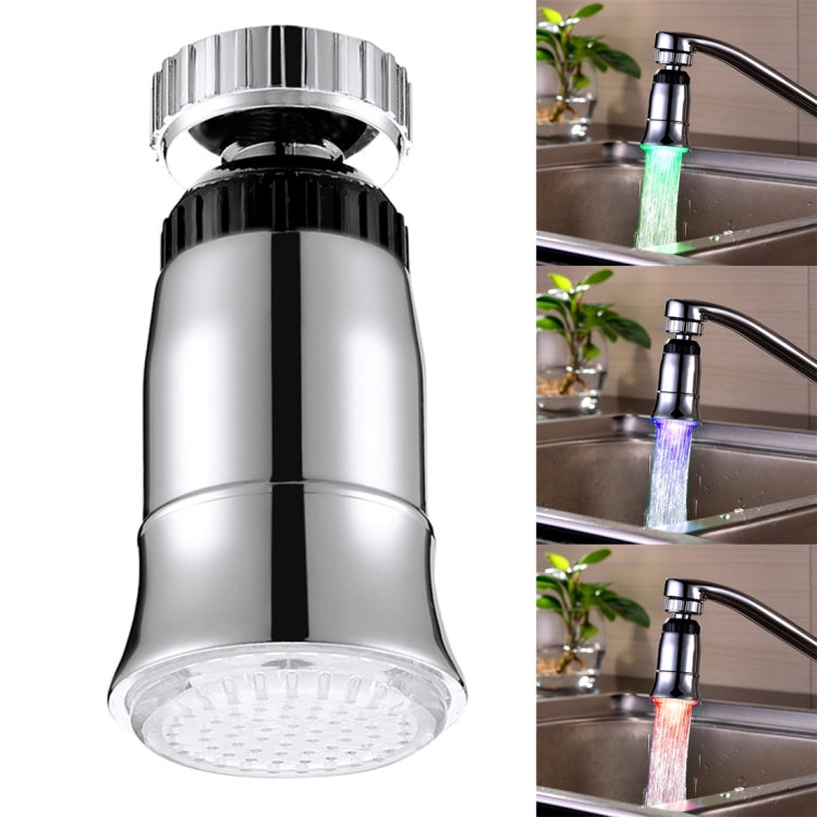 SDF2-B5 1 LED Sensore di temperatura RGB LED Rubinetto Luce Doccia con bagliore d'acqua, Dimensioni: 78 x 30 mm, Interfaccia: 22 mm (Argento), SDF2-B5
