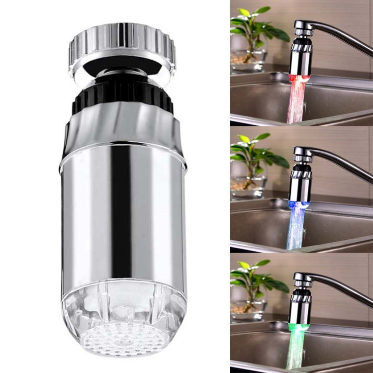 SDF-B2 1 LED Sensore di temperatura ABS RGB LED Rubinetto Luce Doccia con bagliore d'acqua, Dimensioni: 78 x 28 mm, Interfaccia: 22 mm (Argento), SDF-B2