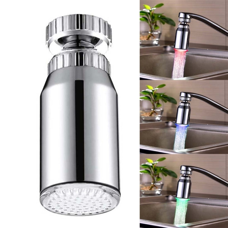SDF2-B13 1 LED Sensore di temperatura RGB LED Rubinetto Luce Doccia con bagliore d'acqua, Dimensioni: 78 x 30 mm, Interfaccia: 22 mm (Argento), SDF2-B13
