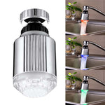 SDF-B5 1 LED Sensore di temperatura ABS RGB LED Rubinetto Luce Doccia con bagliore d'acqua, Dimensioni: 75 x 37 mm, Interfaccia: 22 mm (Argento), SDF-B5