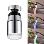 SDF-B9 1 LED Sensore di temperatura ABS Doccia a bagliore d'acqua con luce LED a 3 colori, Dimensioni: 58 x 28 mm, Interfaccia: 22 mm (Argento), SDF-B9 3-color