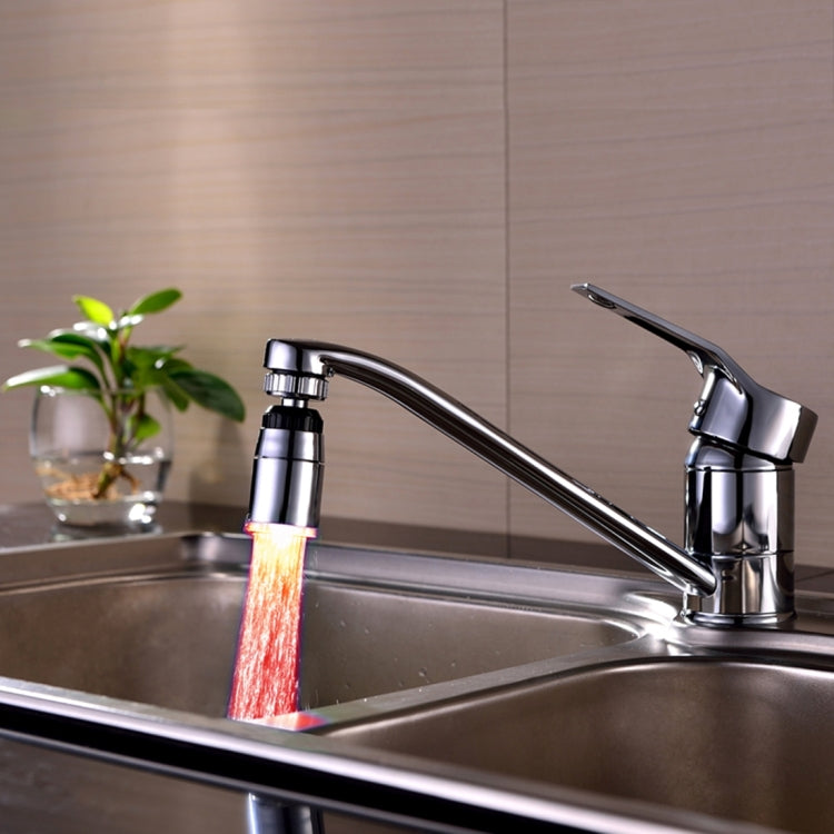 SDF-B9 1 LED Sensore di temperatura ABS Doccia a bagliore d'acqua con luce LED a 3 colori, Dimensioni: 58 x 28 mm, Interfaccia: 22 mm (Argento), SDF-B9 3-color