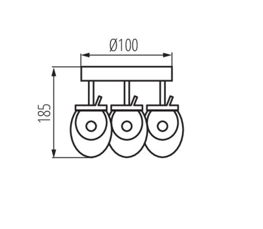 Faretto LED da parete/soffitto 3000K 3x6W 3x320lm Kanluk 5905339244420 24442 KA1093