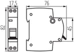 Interruttore magnetotermico 1P+N C6 6A Kanlux 32567 5905339325679 KMBN6-C6/1 KA1124