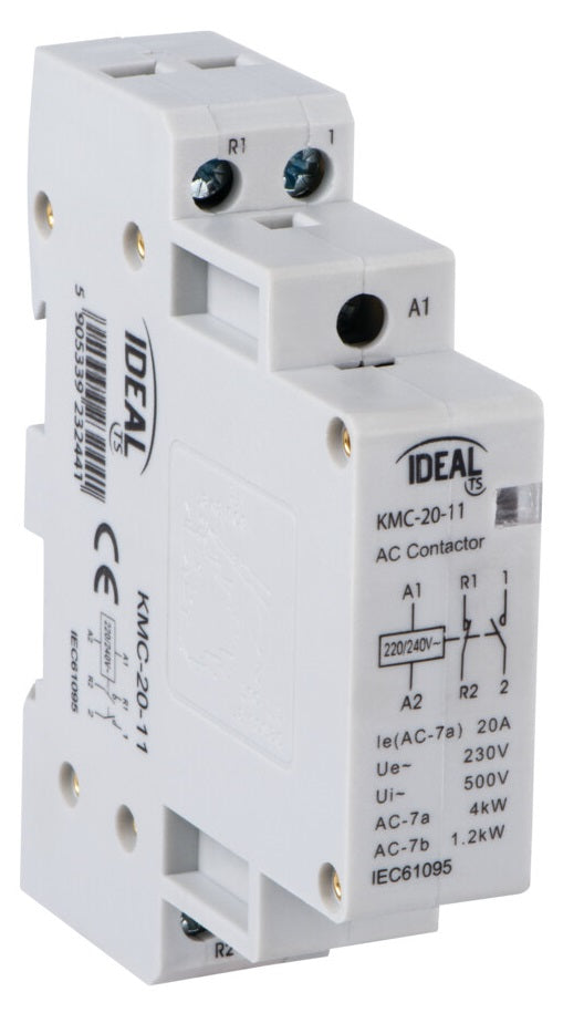 Contattore modulare alimentazione 230VAC  Kanlux 5905339232441 KMC-20-11 23244 KA1157