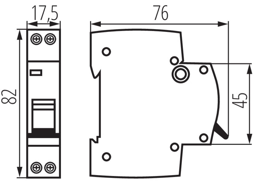 Interruttore magnetotermico 1P+N C20 20A Kanlux 5905339325709 32570 KMBN6-C20/1 KA2118
