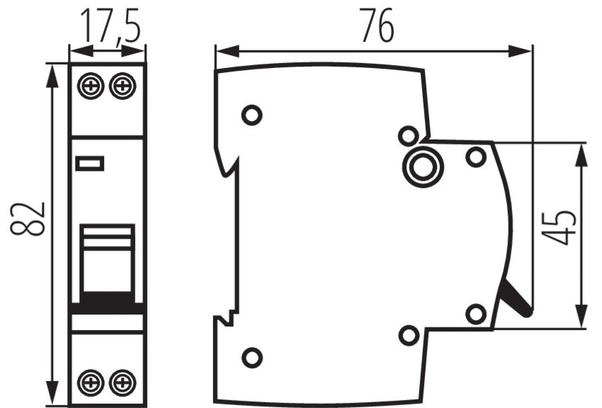 Interruttore magnetotermico 1P+N C10 10A Kanlux 32568 5905339325686 KMBN6-C10/1 KA2144
