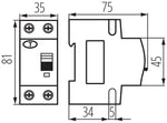 Interruttore magnetotermico differenziale 6kA 2P 25A Kanlux 5905339232212 23221 KA2169