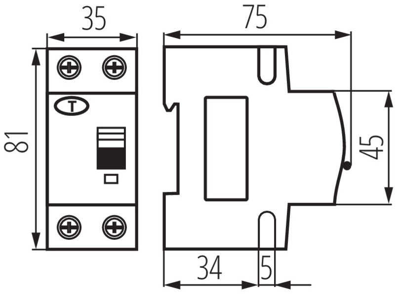 Interruttore magnetotermico differenziale 6kA 2P 25A Kanlux 5905339232212 23221 KA2169
