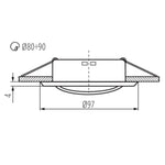 Faretto da incasso Kanlux ARGUS II cromato GU10 GX5.3 orientabile 37160 5905339371607 KA2185