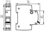 Interruttore magnetotermico 1P+N C25 25A Kanlux 32571 5905339325716 KMBN6-C25/1 KA2274
