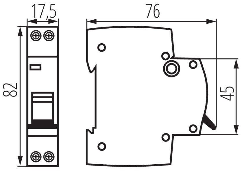 Interruttore magnetotermico 1P+N C25 25A Kanlux 32571 5905339325716 KMBN6-C25/1 KA2274