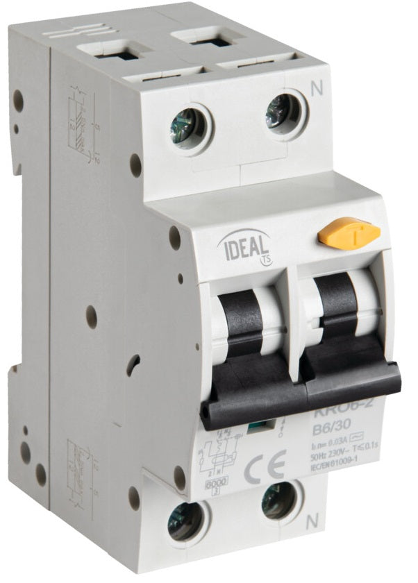 Interruttore magnetotermico differenziale 6kA 2P  5905339232205 23220  KRO6-2/B6/30 KA2298