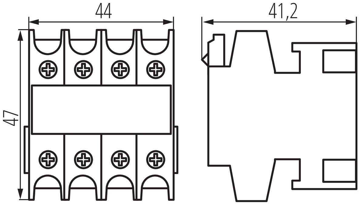 Blocco di contatti ausiliari per contattori di potenza KCP-AX – 2NO + 2NC 5905339241115 24111 KA2305