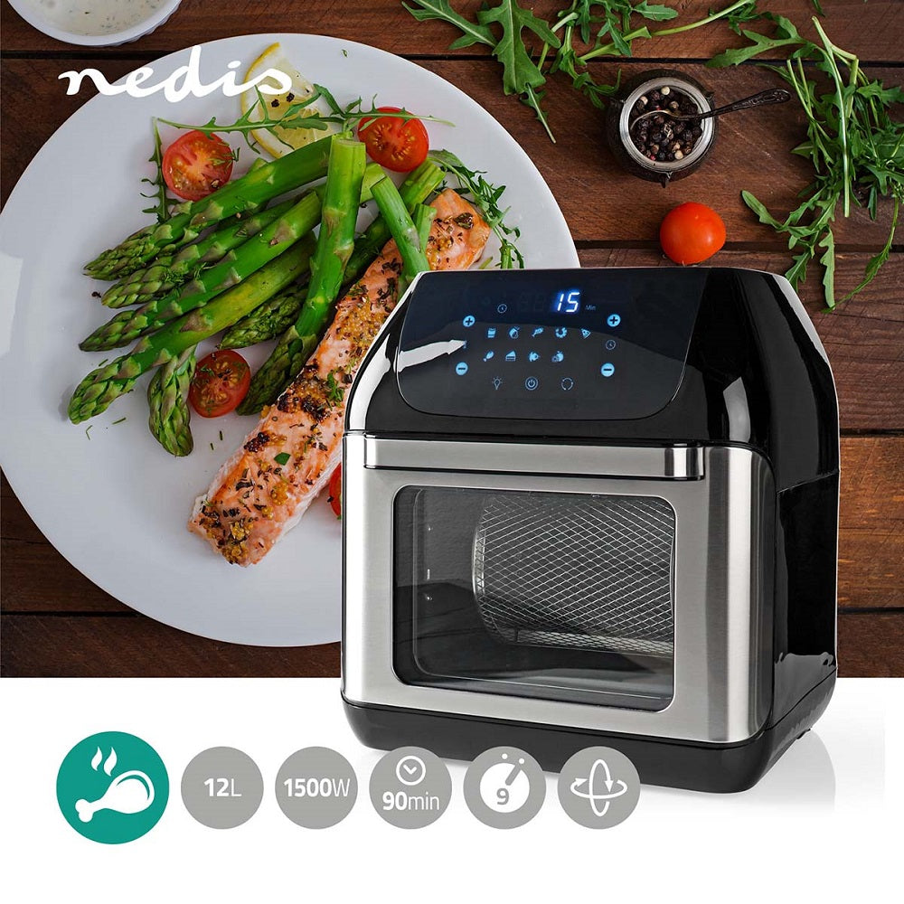 Friggitrice digitale ad aria calda multifunzione 9in1 1500W 12 litri  KAAFO300EBK 5412810404056 ND9533Friggitrice digitale ad aria calda multifunzione 9in1 1500W 12 litri  KAAFO300EBK 5412810404056 ND9533