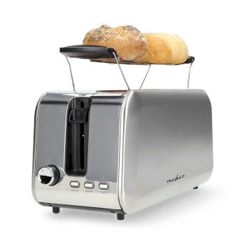 Toaster | 4 Bread Slices | 2 Long Slots | Browning levels: 7 | Defrost feature | Aluminium/Silver