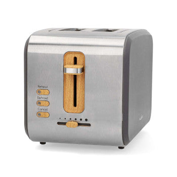 Toaster | Soft Touch Series | 2 Bread Slices | 2 Slots | Browning levels: 6 | Defrost feature | Grey