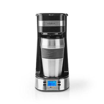 Coffee Maker | Filter Coffee | 0.4 l | 1 Cup | Switch on timer | Black / Silver