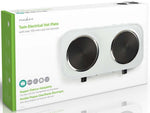Piastra elettrica 2000W 2 zone di cottura diametro 15cm KAEP200EWT2 5412810293131 ND9523