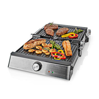 Contact Grill | 2000W | 29 x 23 cm | Adjustable temperature control | Plastic / Stainless Steel