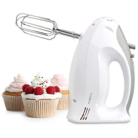 Frullatore 200W 5 velocità funzione turbo 2 Battitori/2 Dough Ganci