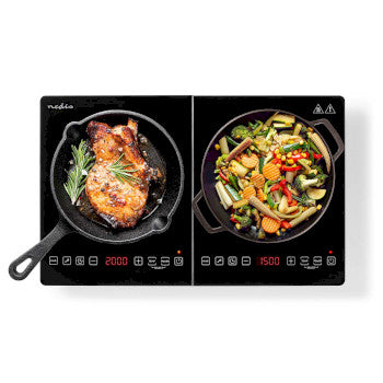 Induction Cooker | Cooking zones: 2 | 3500W | Overheating protection | Black | Timer | Turbo action | Child lock