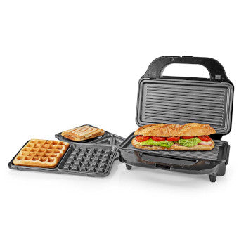 Multi Grill | Grill / Sandwich / Waffle | 900W | 28 x 15 cm | Automatic temperature control | Plastic / Stainless Steel