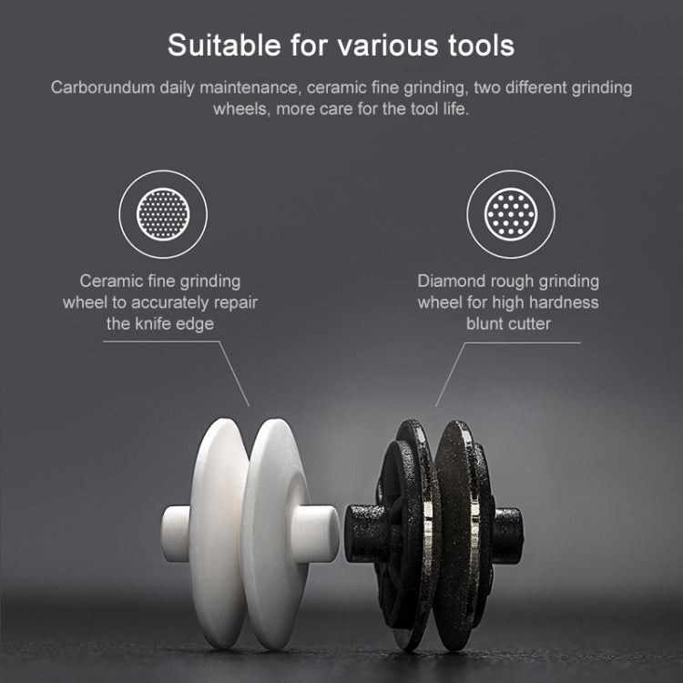originale ξ Mysterious Products hu Ohou mini affilacoltelli da cucina a doppia ruota, Double Wheel Knife Sharpener
