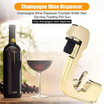 Strumento per pistola ad squirt per bottiglia di champagne in metallo avvolto in plastica, Plastic Wrapped Metal