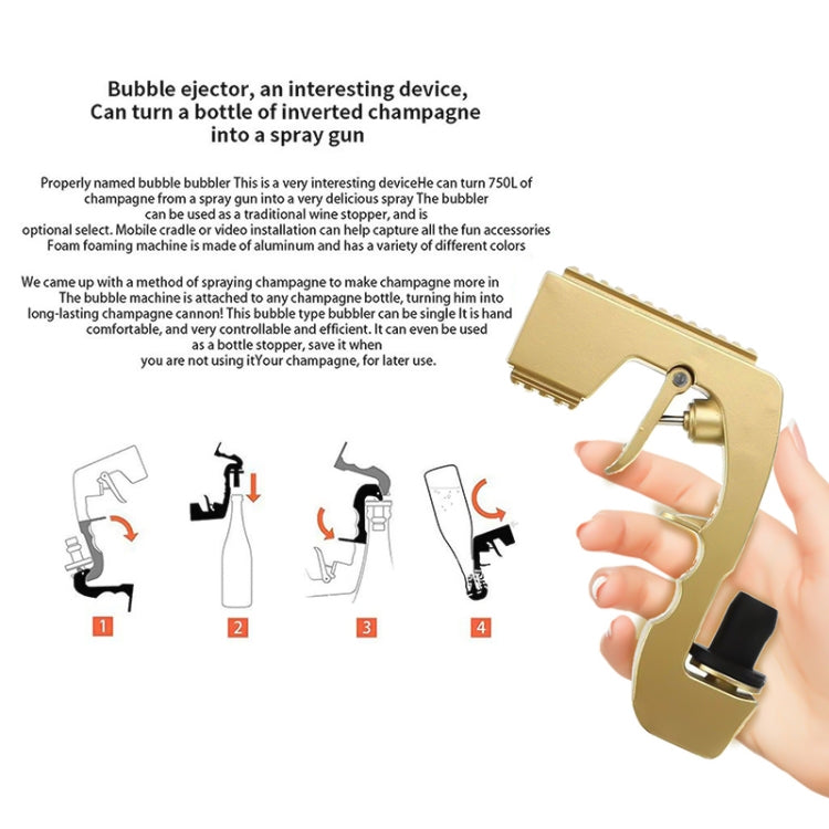 Strumento per pistola ad squirt per bottiglia di champagne in metallo avvolto in plastica, Plastic Wrapped Metal